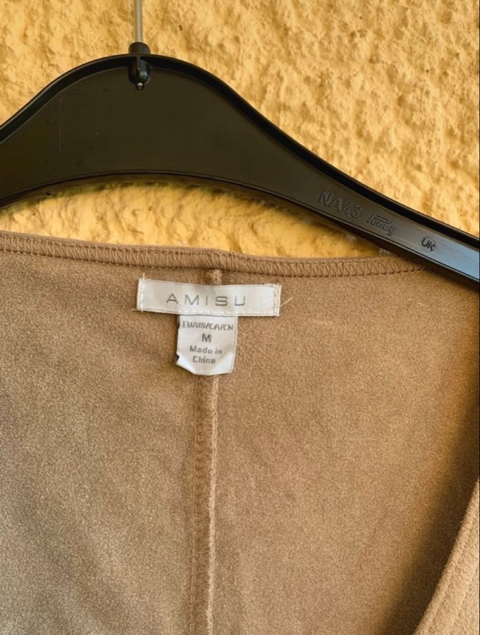 Débardeur à franges faux daim Amisu taille 38 - photo numéro 4