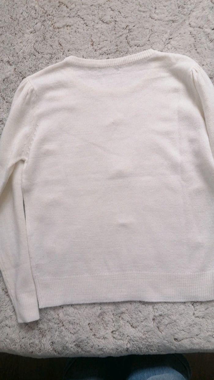Pull blanc avec petits noeuds 10ans Influx - photo numéro 4