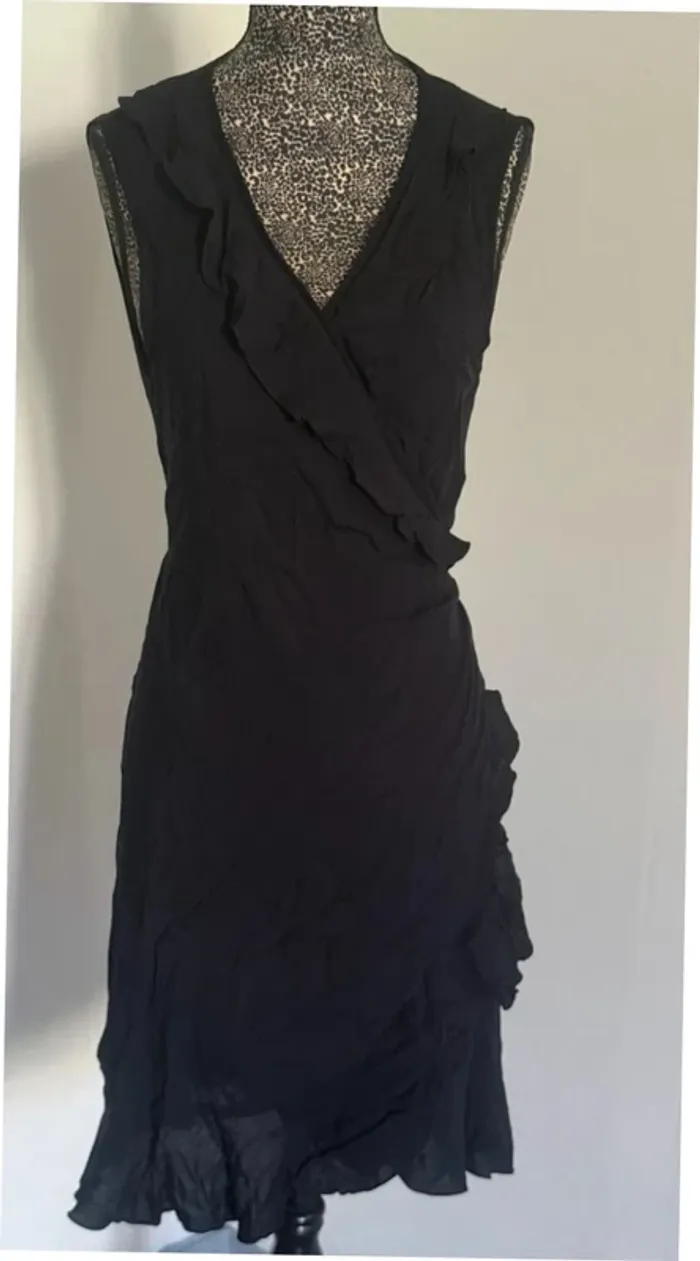 Robe portefeuille noire - Taille L - Neuve - photo numéro 2