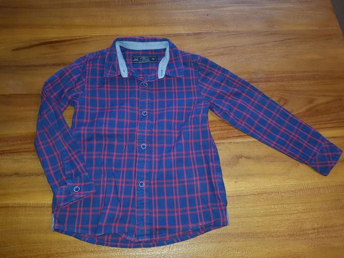 Chemise bleu et rouge lefties 3, 4 ans