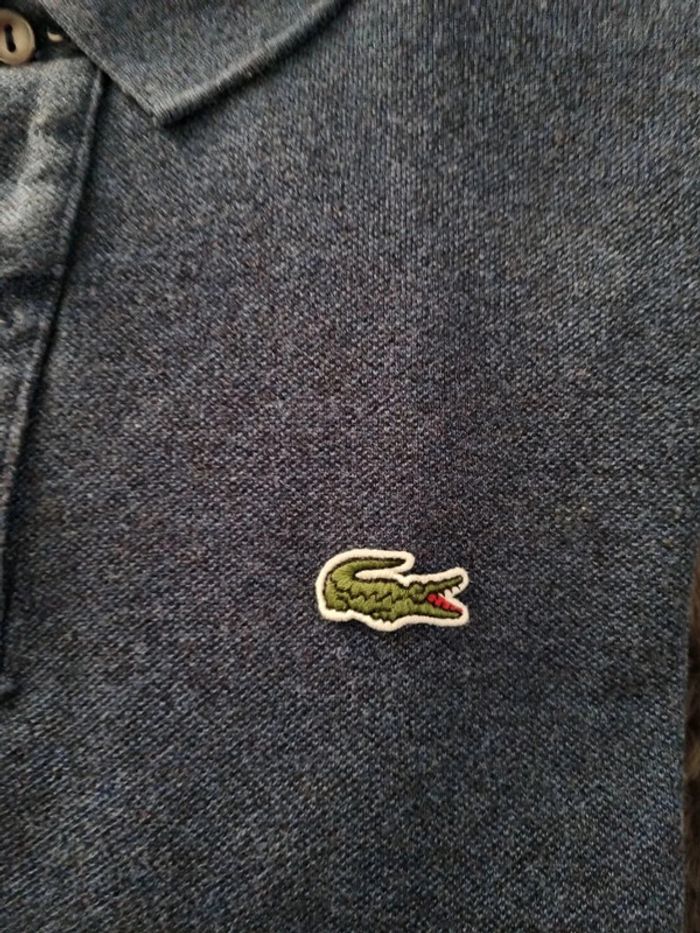 Polo Lacoste bleu gris – Taille M Homme - photo numéro 4