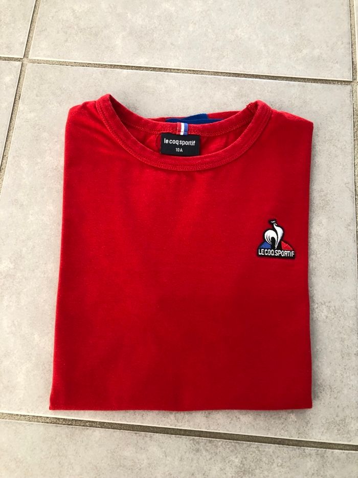 T shirt garçon rouge le coq sportif - photo numéro 5