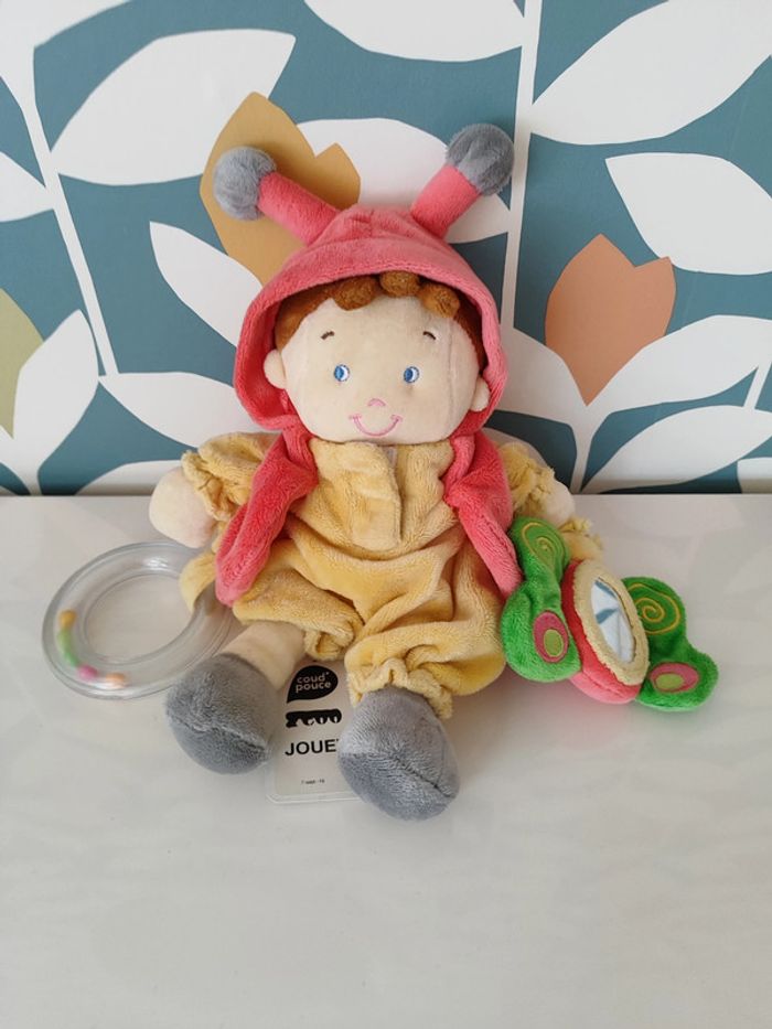 Peluche poupée coccinelle Nicotoy