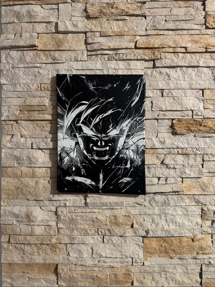 Tableau Goku colère intense Dragon Ball en toile 30x40cm - photo numéro 5