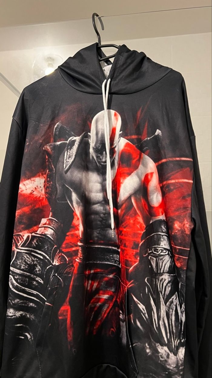 Sweat-shirt léger avec capuche en très bon état - photo numéro 3