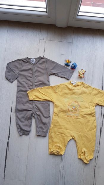 Lot de 2 pyjamas mi saison coton garçon 3mois