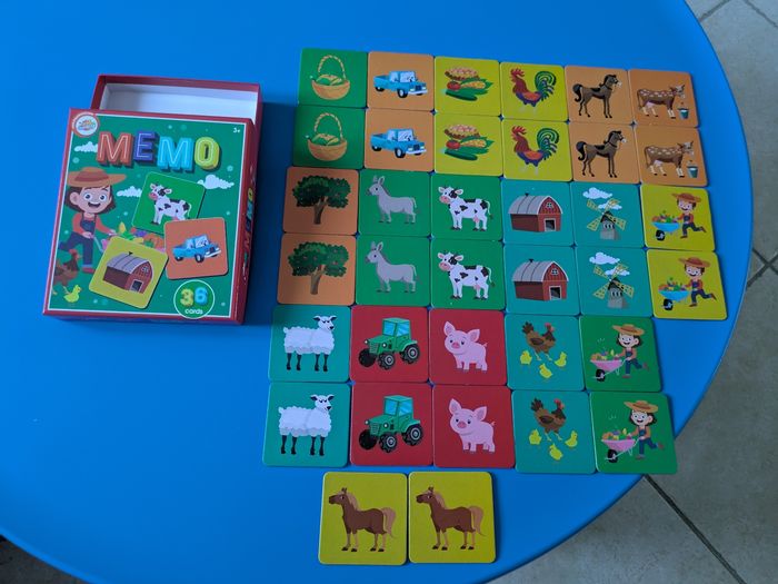 Jeu mémory  sur le thème de la ferme