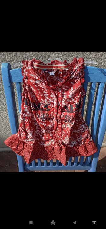 Tunique rouge liberty 8ans ooxoo