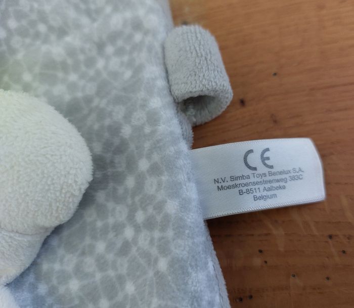 Doudou plat lapin gris et blanc - Simba Toys - photo numéro 6