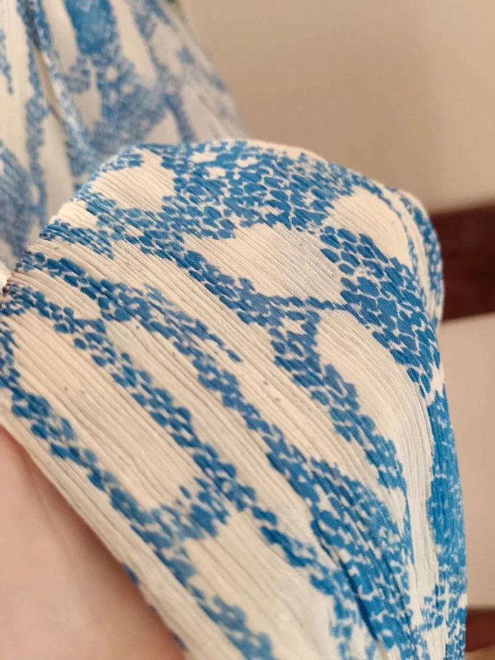 Chemisier bleu crème Belair - photo numéro 5