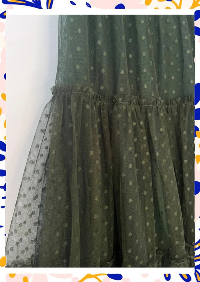 Jupe Longue Verte avec Tule – Madison – Taille M/L 👗 - photo numéro 2