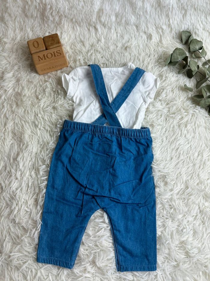 Ensemble salopette et body Kiabi taille 3 mois - photo numéro 4