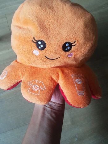 Peluche pieuvre réversible