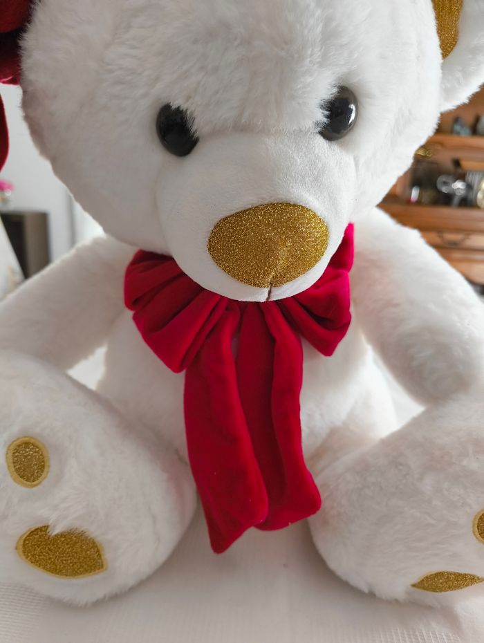 Peluche ourson de noël ( neuf) - photo numéro 3