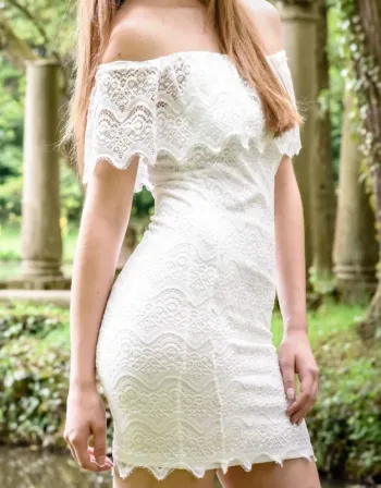 Robe dentelle blanche
