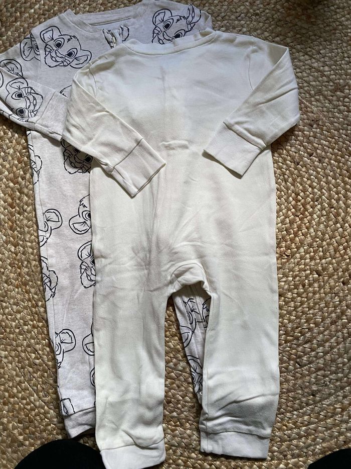 Lot 2 pyjamas fin roi lion 12/18 mois disney - photo numéro 6