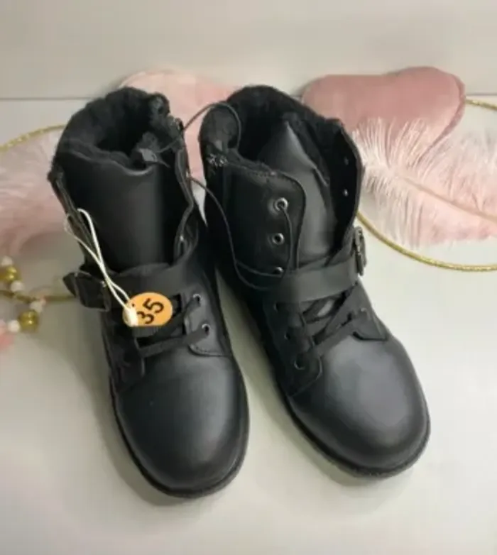 Bottines fille - neuf - noire - Defacto - Taille 35 - photo numéro 5