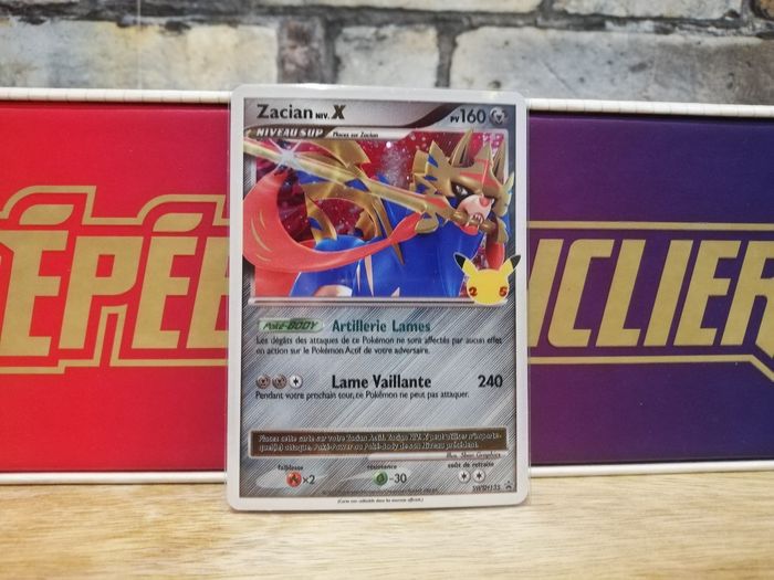 Carte Pokemon Zacian Niv. X Promotionnelle 25 ans