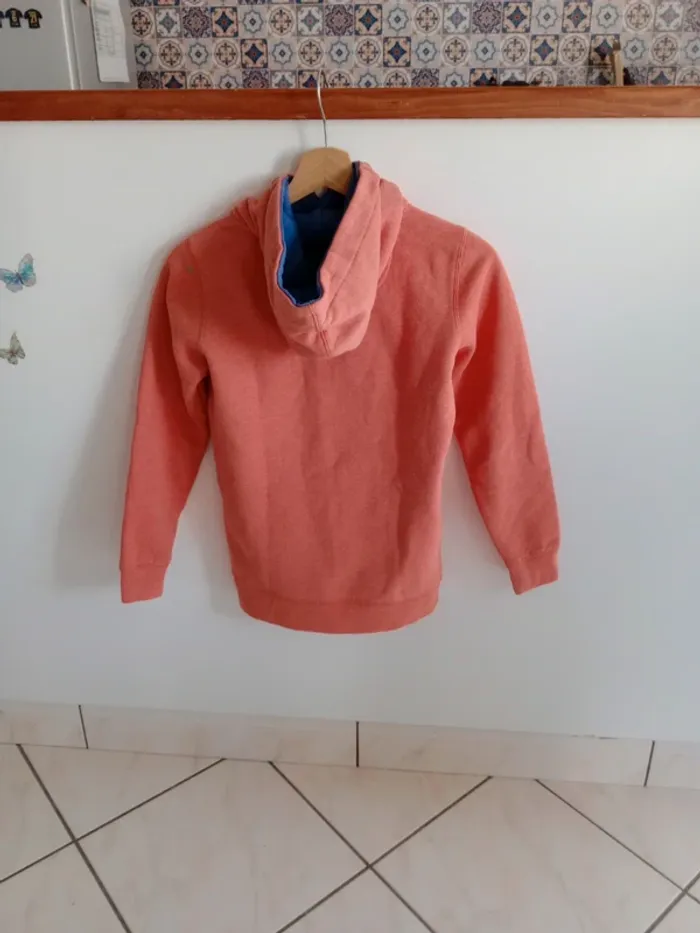 Sweat à capuche garçon 12 14 corail c87 - photo numéro 5