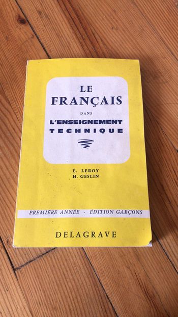 Livre vintage le français dans l enseignement technique