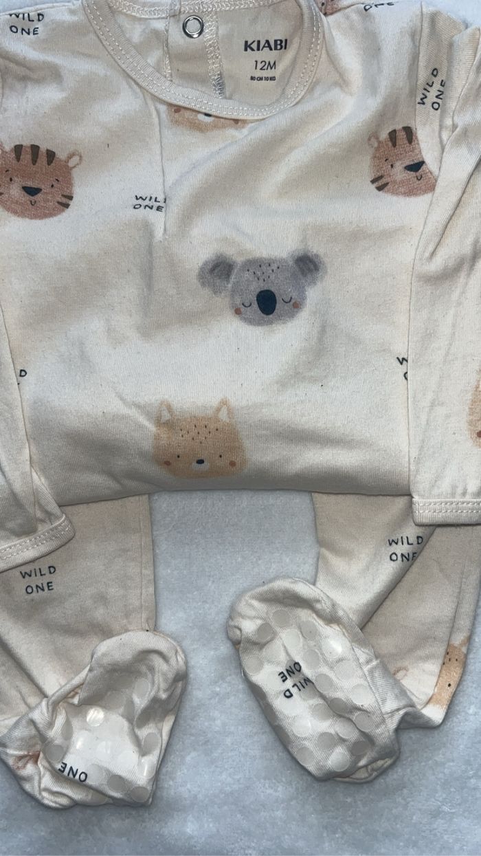 Lot 3 pyjama coton avec pied antidérapant - photo numéro 3