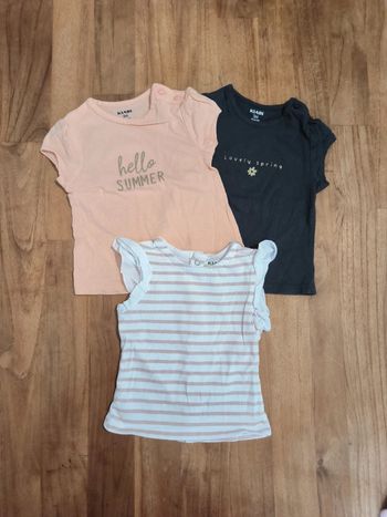 Lot de 4 t-shirts manches courtes Kiabi 3mois