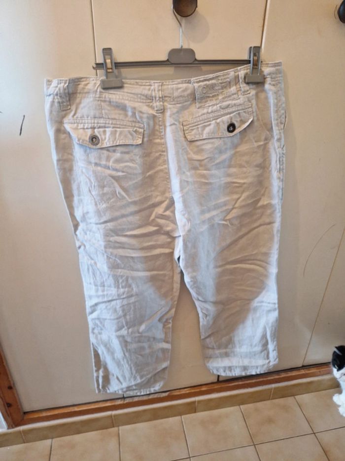 Pantalon lin beige 48 - photo numéro 3
