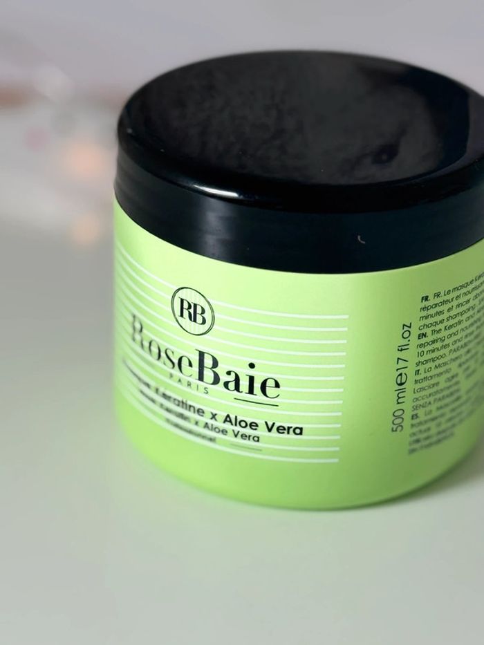 Pot masque capillaire à la kératine aloès vera RoseBaie 500 ml - photo numéro 5