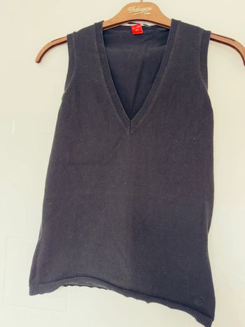 Pull en V sans manches Esprit noir en S