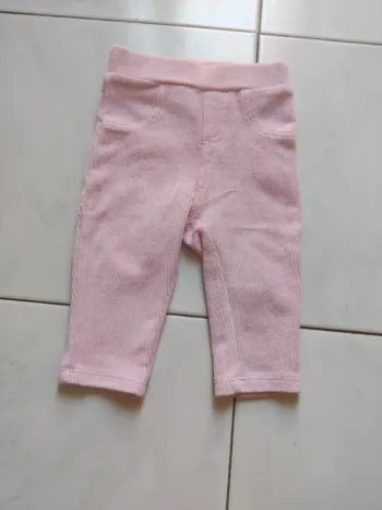 Pantalon taille élastique rose Tex 6 mois