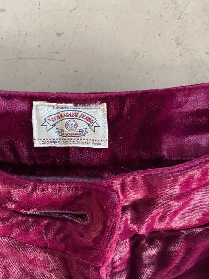 Pantalon façon velours violet - photo numéro 3