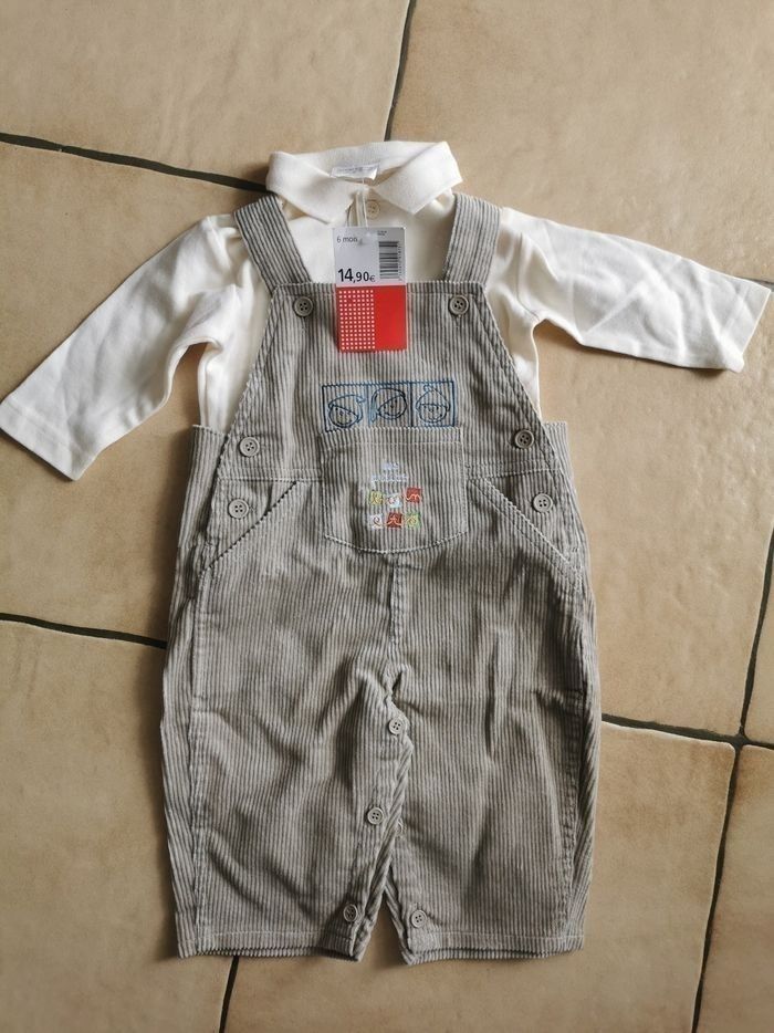 Ensemble mixte salopette et haut neuf