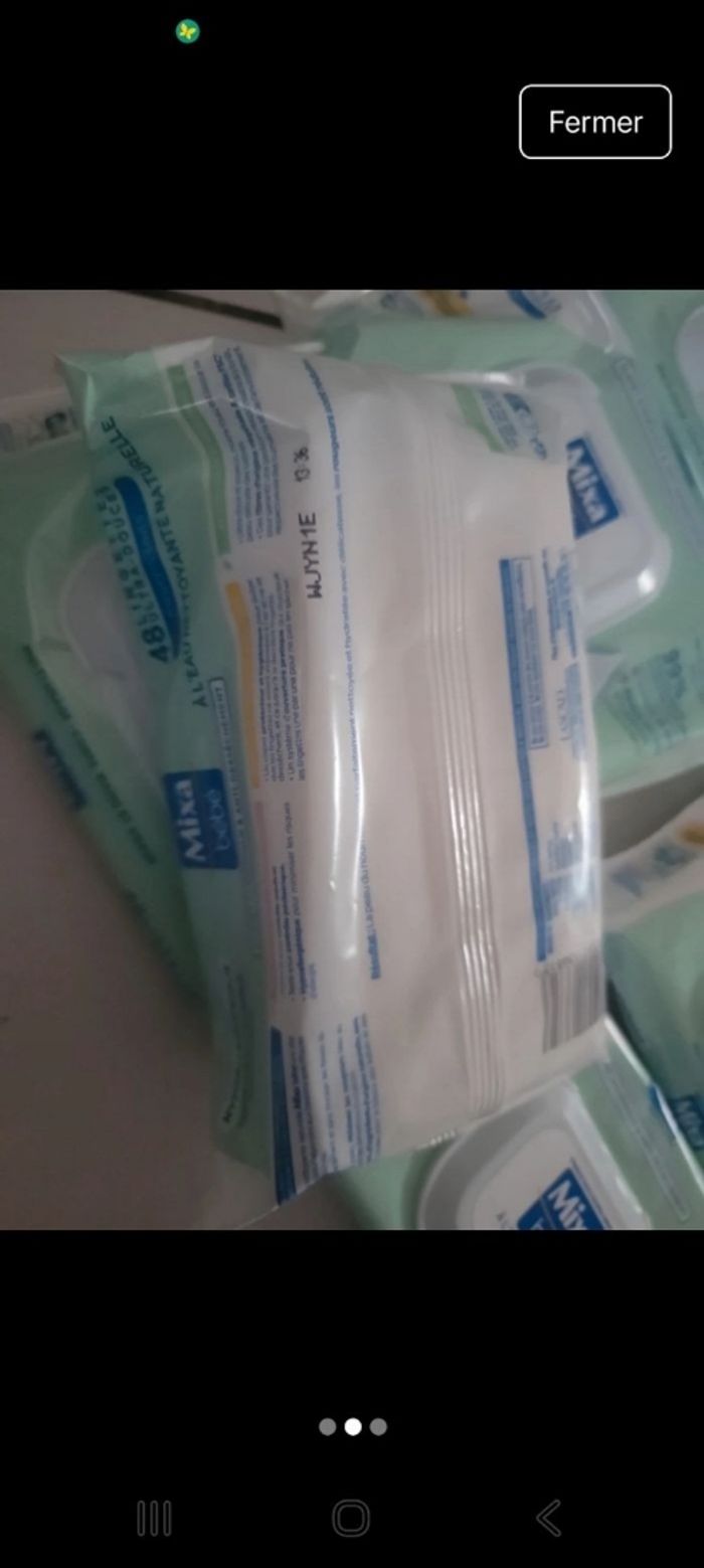 Lot de 7 lingettes lingettes  mixa bébé - photo numéro 2