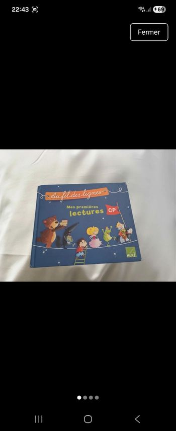 Livre enfant “Au fil des lignes – Mes premières lectures CP