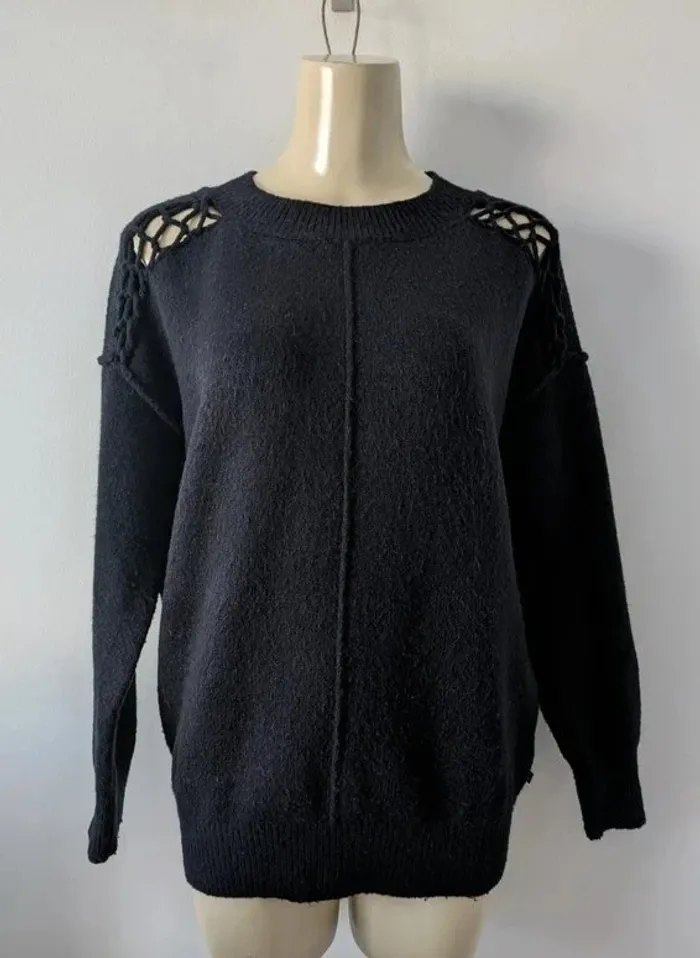 Pull marine en laine - Le Temps des Cerises - taille 46
