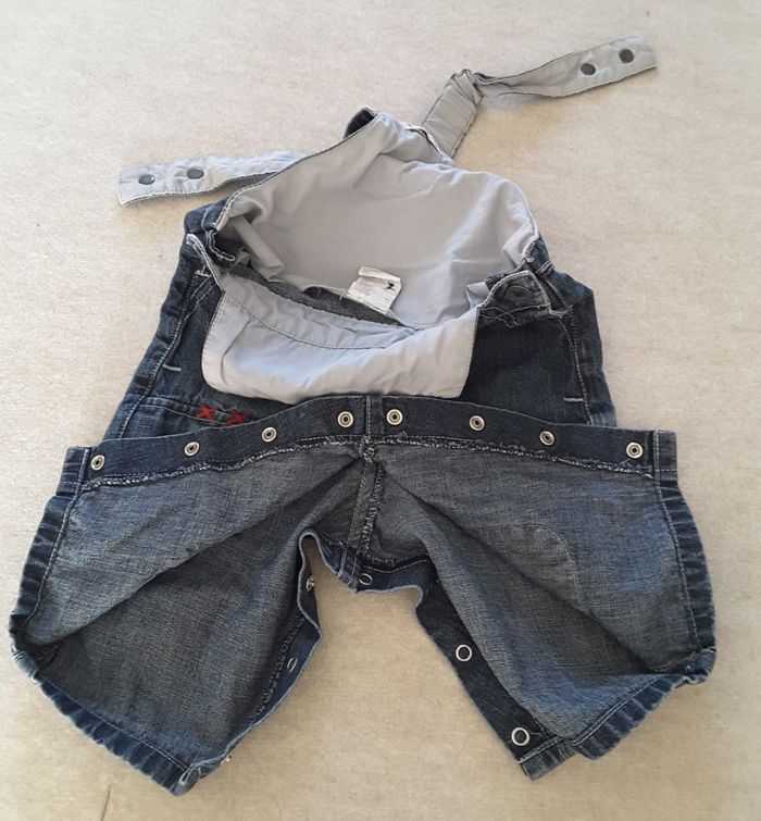 Salopette Jean Navy dpt – Grain de blé – 6 mois - photo numéro 3
