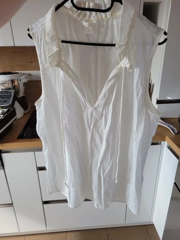 Blouse sans manches plumetis