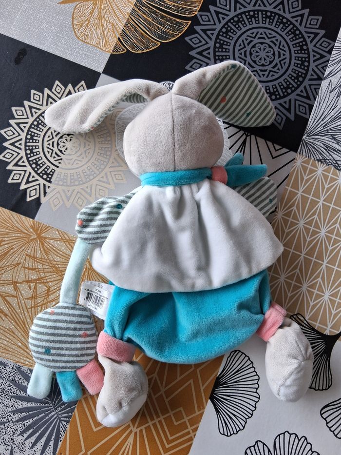 Doudou peluche marionnette lapin neuf - photo numéro 8