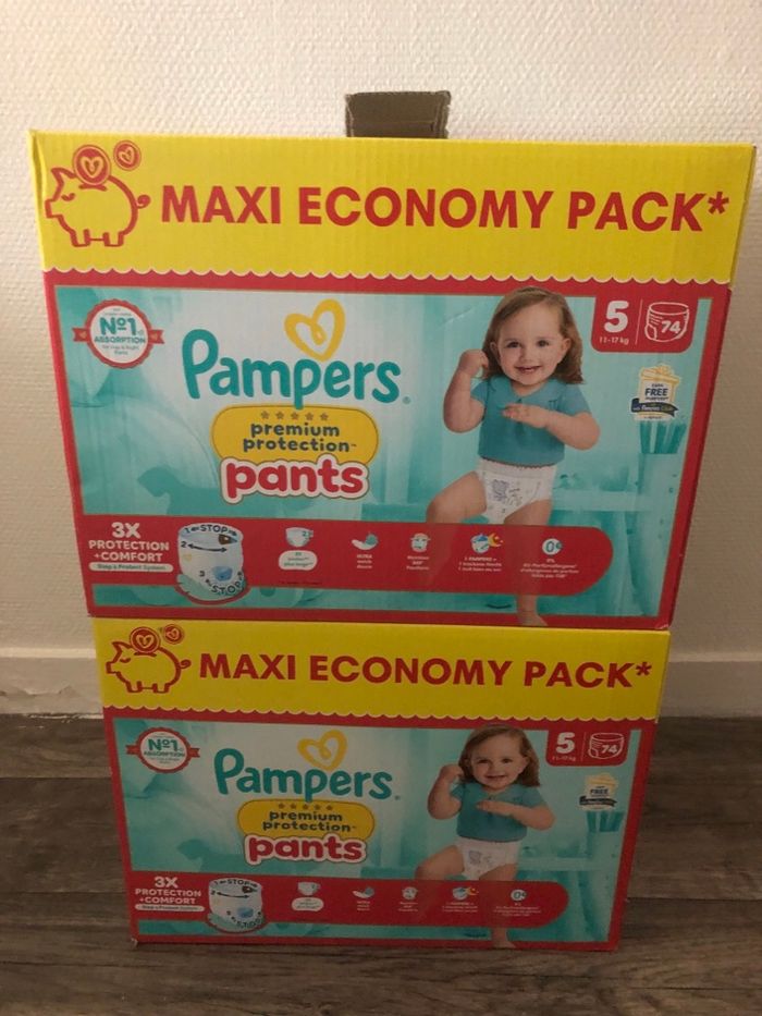 2 carton de couche Pampers taille 5