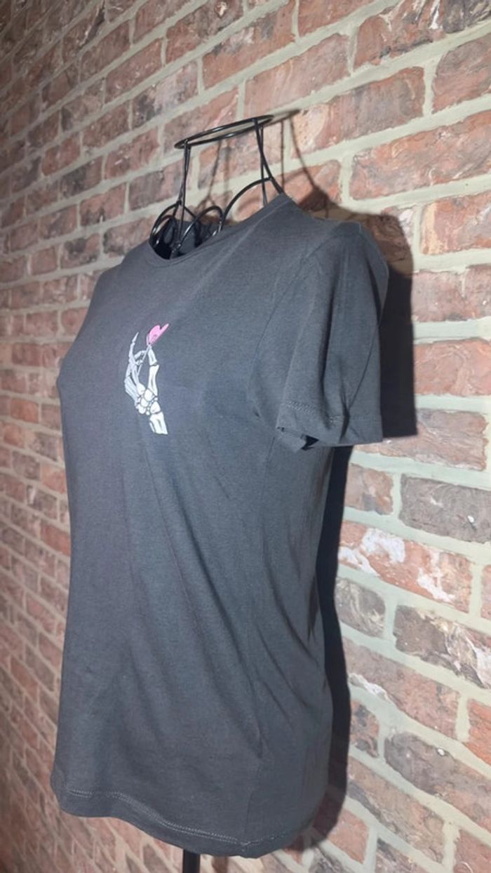 T-shirt gris foncé avec logo Pull and Bear Taille S / 36 - photo numéro 5