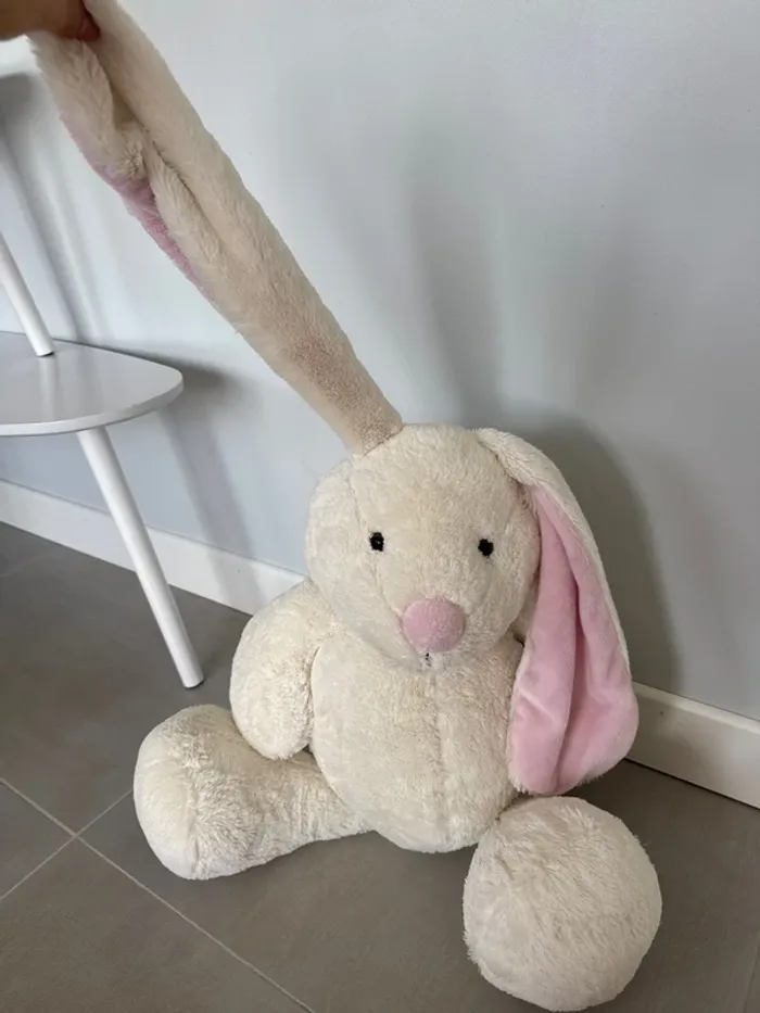 Grosse peluche lapin pour enfants ou bébé cadeau ou décoration - photo numéro 3