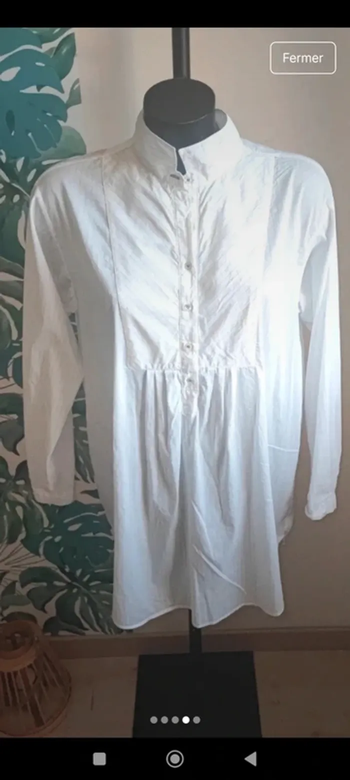 Chemise longue / robe chemise taille M - photo numéro 4