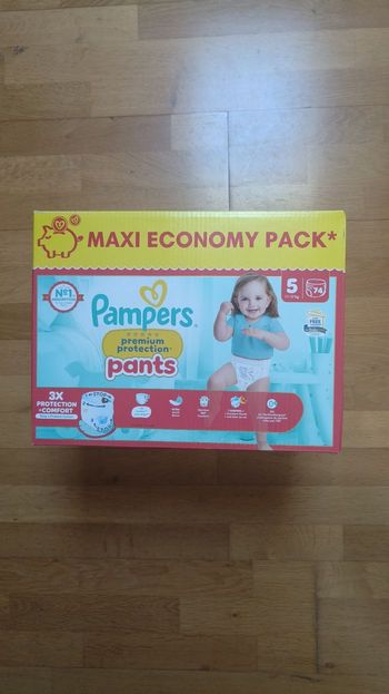 1 maxi economy pack Pampers premium protection pants taille 5