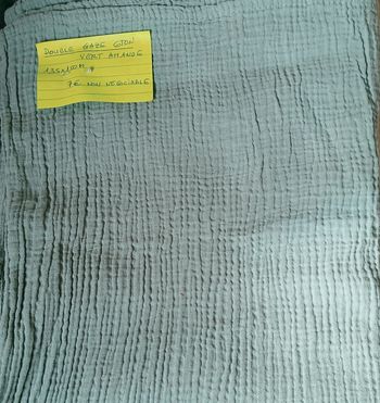 Drap Double gaze vert olive clair 