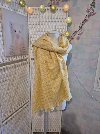 💕joli Foulard Diva Moutarde/ Grande écharpe / Châle   ETAM femme Douceur d'hiver💕