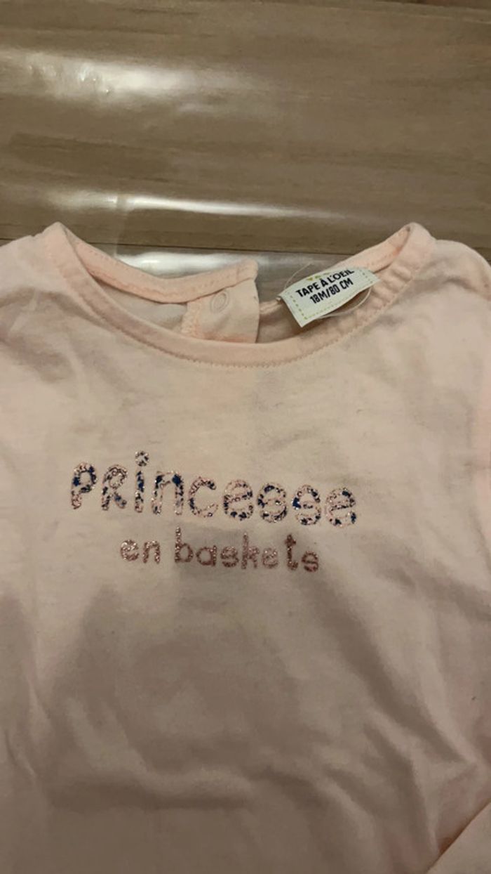 T shirt tape à l’œil rose 18 mois - photo numéro 2