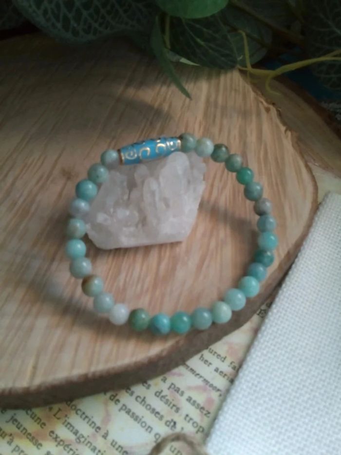 Bracelet bouddhiste amazonite