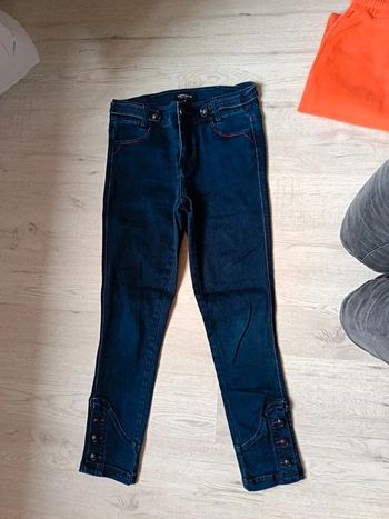 Pantalon jeans pantacourt femme 36 S Morgan tbe