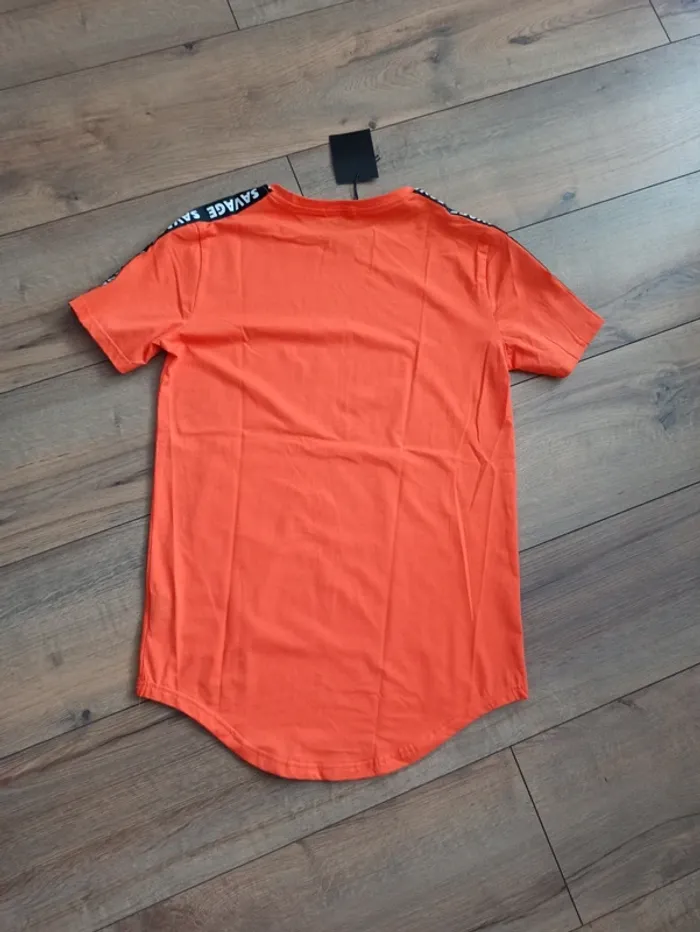 Tee shirt orange homme manches courtes L - photo numéro 4