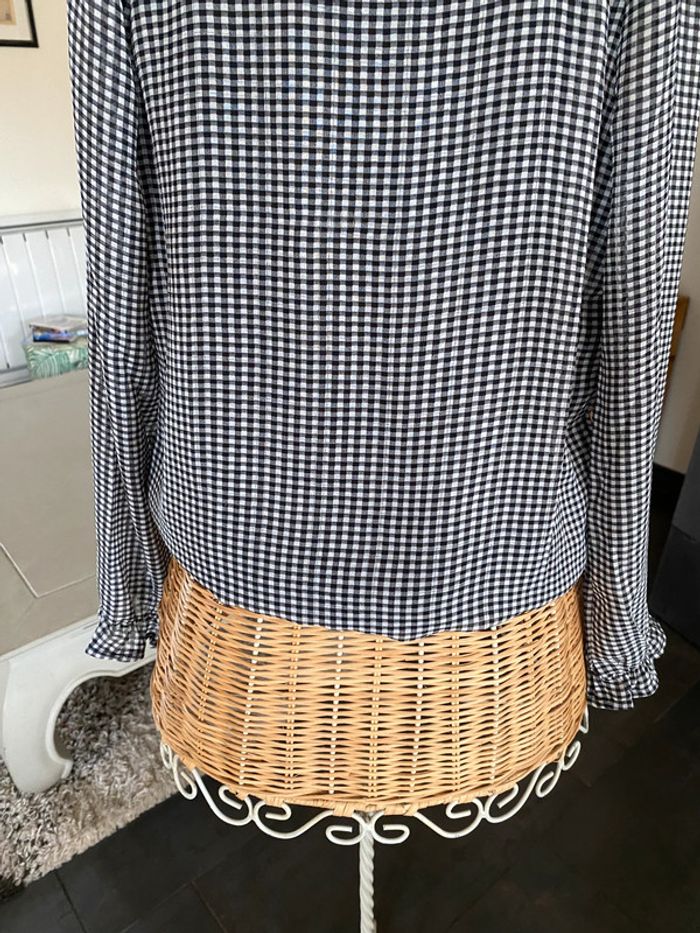 Chemise vichy noire et blanche à petits carreaux taille S / M - photo numéro 14